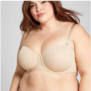 Cacique Collection Lightly Lined Multi-Way Strapless Bra 50C